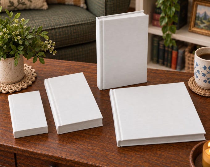 1:12 Dollhouse Miniature Book Blanks | 3D Printed White Books (Paint or Cover)