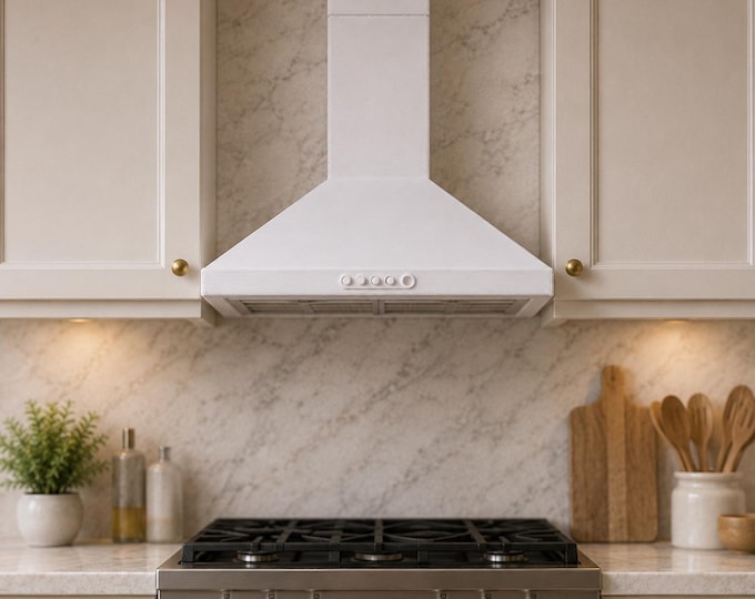 Modern Range Hood – 1:12 Scale Dollhouse Kitchen Vent Hood – 3D Printed – Unpainted