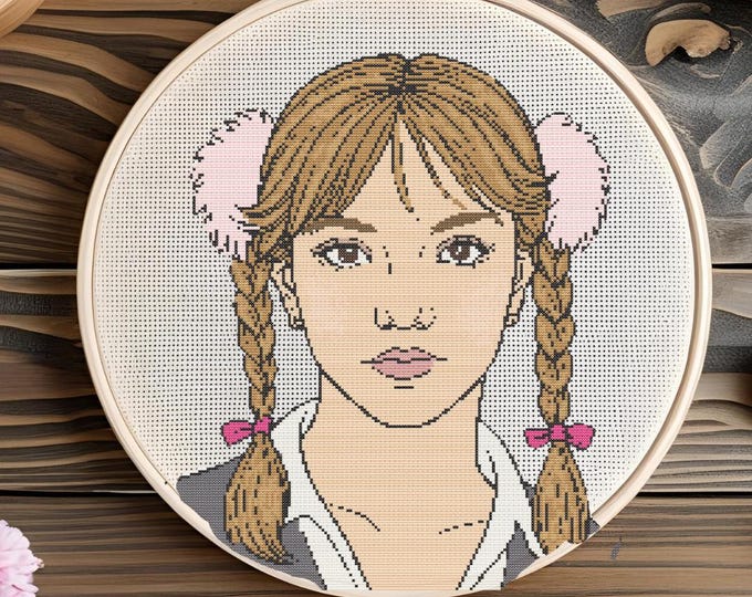 Britney Spears “Baby One More Time” Close-Up Cross Stitch Pattern | Pop Icon Tribute | Instant Digital Download