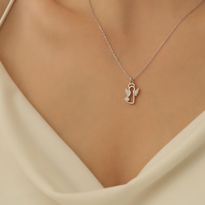 Sterling Silver Angel Necklace, Dainty Angel Necklace, Guardian Angel, Spiritual Gift for Special Occasions, Gift for Her, best gift, 2025