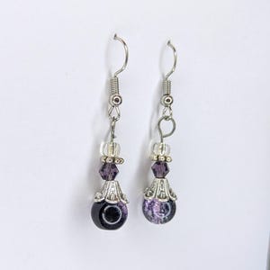 Spring Inspired Purple Dangle Earrings