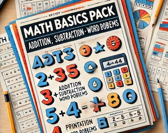 Matematikens grundpaket | Arbetsblad med addition, subtraktion och ordproblem | Utskrivbar PDF för hemundervisning | Matematikövningar | Ladda ner