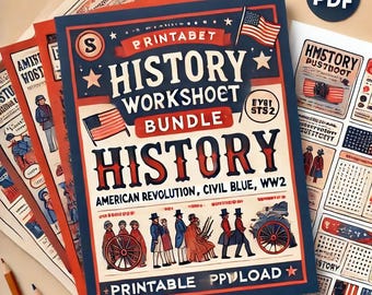 Arbetsblad om historia | Amerikanska revolutionen, inbördeskriget, andra världskriget utskrivbara | Hemundervisning i historia - PDF | Utbildningsaktiviteter