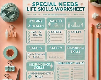 Special Needs Life Skills Worksheet | Hygiene, Safety, Independence Practice | Homeschool Printable PDF | Life Skills Activities