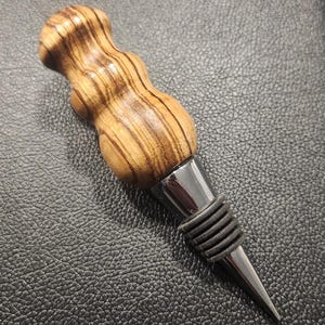 Bottle Stopper, exotic wood stopper, wine bottle stopper, whiskey bottle stopper, olive oil bottle stopper, hand crafted wood bottle stopper