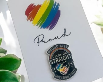 ALLY Pride Pin ~ Proud Badge ~ LGBTQ+ ~ Show Your Support as an ALLY and Celebrate Love, Inclusivity and Diversity