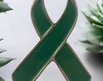 Grüner Bewusstseinsband für psychische Gesundheit Emaille Pin - Symbolisiert Hoffnung, Stärke und Eintreten für psychische Gesundheit für Positivität und Unterstützung ~ Lanyards ~