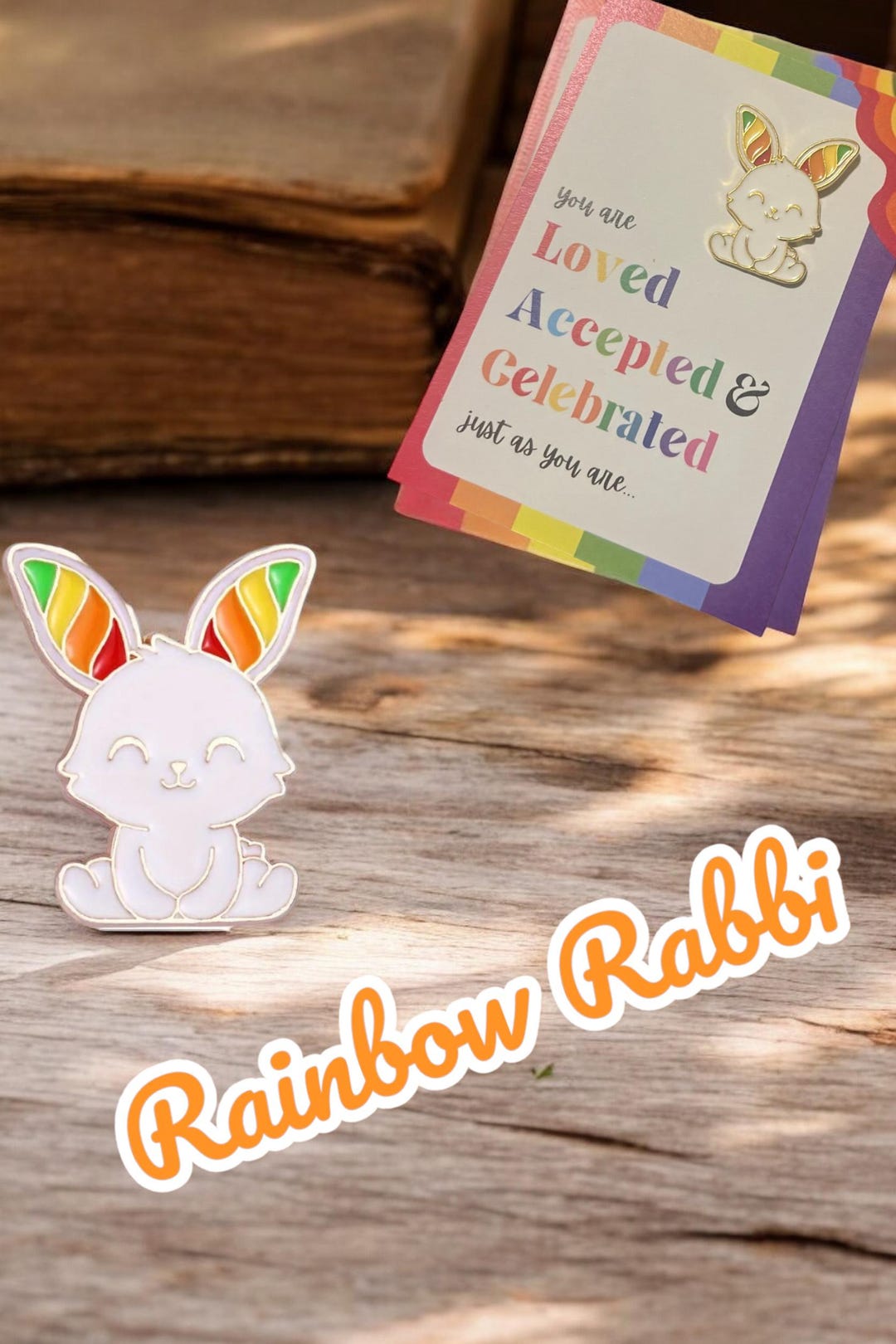 Pride Rabbit Enamel Pin~ Proud Rainbow Animal Badge ~ LGBTQ+ ~ Gender ...