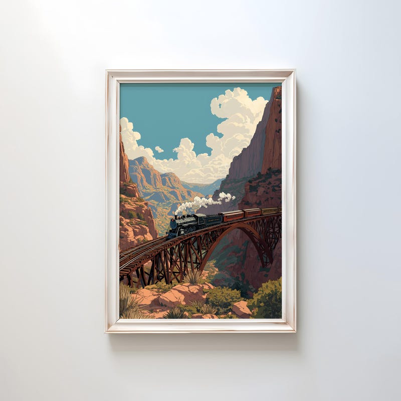 Train Poster Desert - Etsy