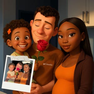Custom Pixar Style Portrait from Your Photo | Personalised 3D Cartoon Character | Couple, Family, Pet Gift | Digital Pixar Family Art,