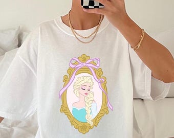 Disney Princess Elsa Shirt,Comfort Colors Shirt,  Princess characters Shirt, Princess Shirt,Disney Trip Shirt, Disneyworld Princess Gift tee