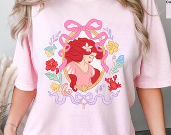 Comfort Colors Shirt,Disney Princess Ariel Shirt, Princess characters Shirt, Princess Shirt,Disney Trip Shirt, Disneyworld Princess Gift tee