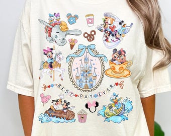 Comfort Colors Best Day Ever Tee,Mickey Friend Shirt,Retro Disney Trip Tee,Disney Vacation Tee,Vacation Matching Tee,Disney Friends Tee