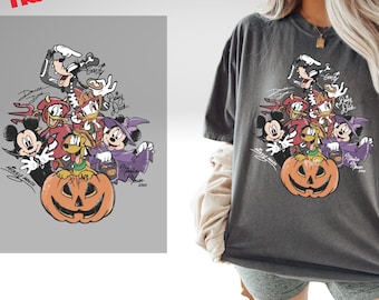 Transferencias DTF de Halloween con Mickey y sus amigos de Disney, transferencias termoadhesivas de Mickey Trick or Treat, transferencias DTF para el viaje a Magic Kingdom 2026