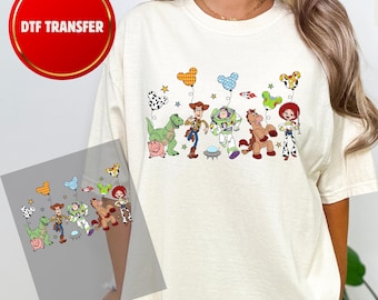 Globo de Toy Story, transferencia DTF, amigos de Disney, listo para imprimir, diseño de prensa de calor, envío instantáneo, diseño de Walt Disney World, diseño a juego para toda la familia.