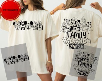 Family Vacation 2026 Ready To Press DTF, Disneyland Vacay Mode DTF Print, Disneyworld Dtf, Family Squad Dtf,Disney Family Trip DTF Transfer