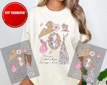 Disney Aurora DTF Transfer, Sleeping Beauty Princess DTF Design, Princess Aurora Castle DTF, Disney Trip Heat Press Transfer,Disney Princess