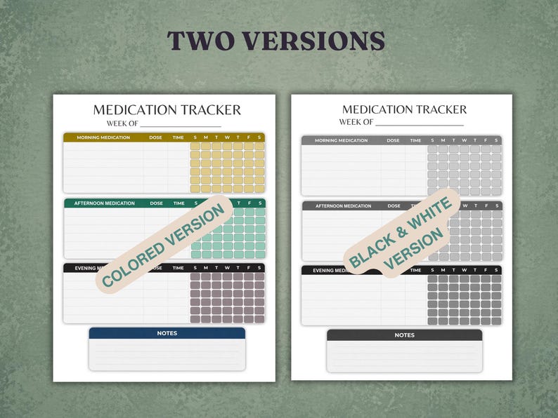 Weekly Medication Tracker Printable, Pill Tracker PDF, Medicine Log ...