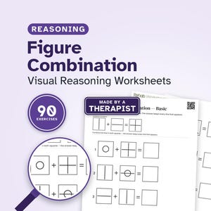 Figure Combination | Visual Reasoning Worksheets for Adults | 90 Printable Cognitive Exercises | OT Brain Injury & Stroke Rehab | Spatial