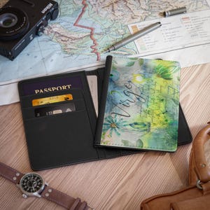 Virgo Passport Cover : zodiac inspired gift with personalized astrology watercolor artwork for horoscope lovers