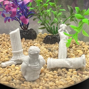 Ancient Greek Ruins Aquarium Decor, Fish Tank Reptile House, Insect Shrimp Hide, Terrarium Decor, 3D Printed, PLA