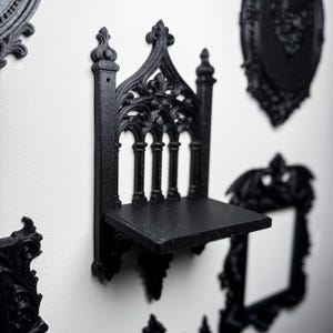Cathedral Hanging Shelf | Gothic Wall Shelf for Altars, Crystals & Witchy Home Décor