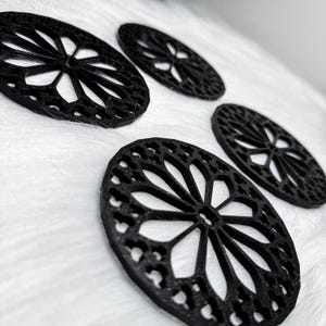 Gothic Cathedral Drink Coasters | Rose Window Coaster Set of 4 | Witchy Altar Decor & Gothic Homeware