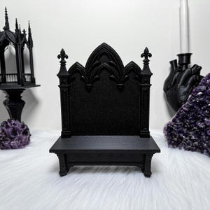 Cathedral Mini Standing Shelf | Gothic Altar Display Stand for Crystals, Candles & Witchy Home Décor