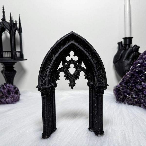Gothic Arch Wall & Altar Decor | Dark Cathedral Arch Display | Witchy Haunted Home Accent