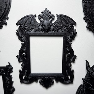 Gothic Bat Frame | Decorative Vampire Bat Wall Frame for Witchy & Gothic Home Décor
