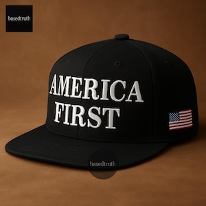 America First Hat Adjustable Snapback, Embroidered Hat, Conservative Hat, USA Hat, Republican Hat, 1776 Hat, America Hat, Republican Gift