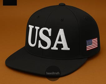 USA Snapback Hat, USA Flag Hat, American Flag Hat, Patriot Hat, Trump Hat, Maga Hat, Conservative Gift, Republican Gift, American Gift, USA