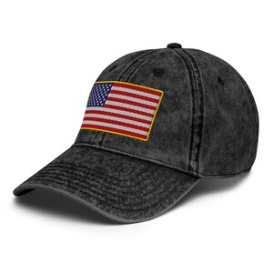 Vintage USA Flag Embroidered Dad Hat, American Flag Hat, Patriotic Baseball Cap, USA Pride Hat, Adjustable Cotton Twill Cap, America First