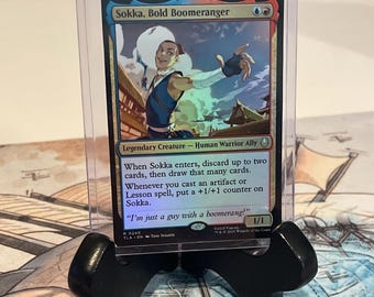 sokka mtg card Sokka, Tenacious Tactician COMMANDER DECK card Ally Tribal Commander deck featuring Sokka Foil Magic the Gathering Proxy