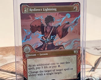 Foil Magic The Gathering Proxy Card: Redirect Lightning