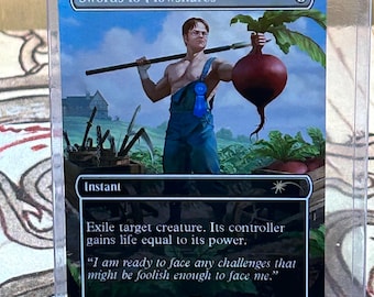 Foil Magic The Gathering Proxy Card: Swords to Plowshares
