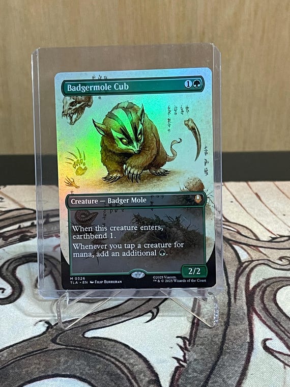 Foil Magic the Gathering Proxy Card: Badgermole Cub - Etsy