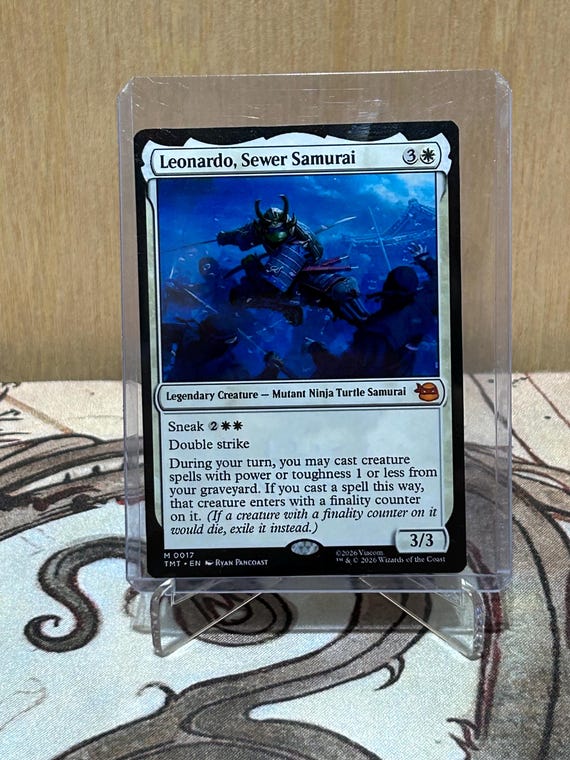 Magic the Gathering Proxy Card: Leonardo, Sewer Samurai - Etsy