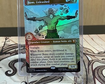 Foil Magic The Gathering Proxy Card: Bumi, Unleashed