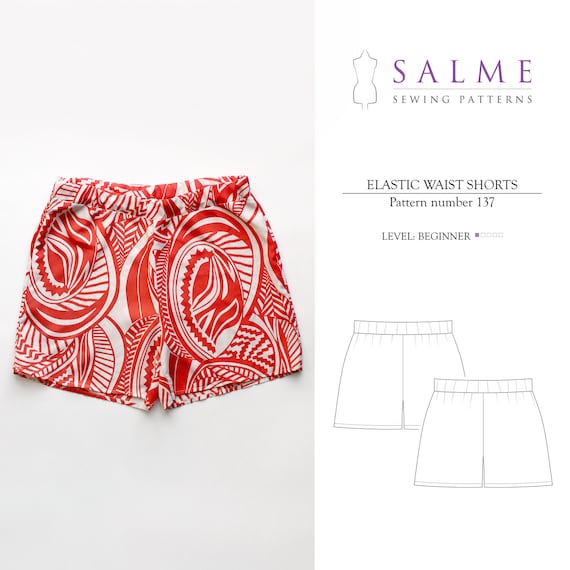 PDF Sewing pattern Elastic waist shorts Etsy