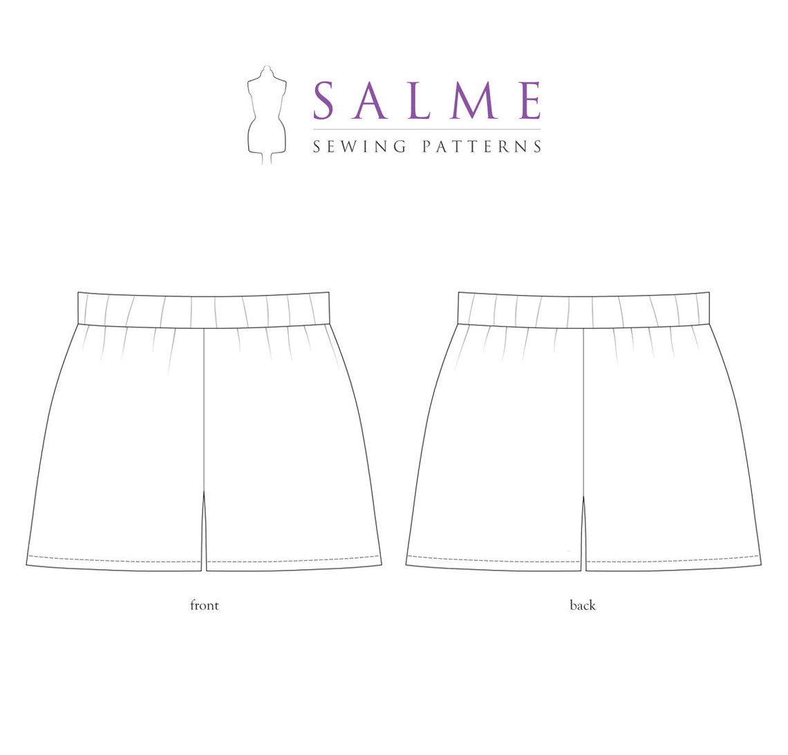 PDF Sewing pattern Elastic waist shorts Etsy