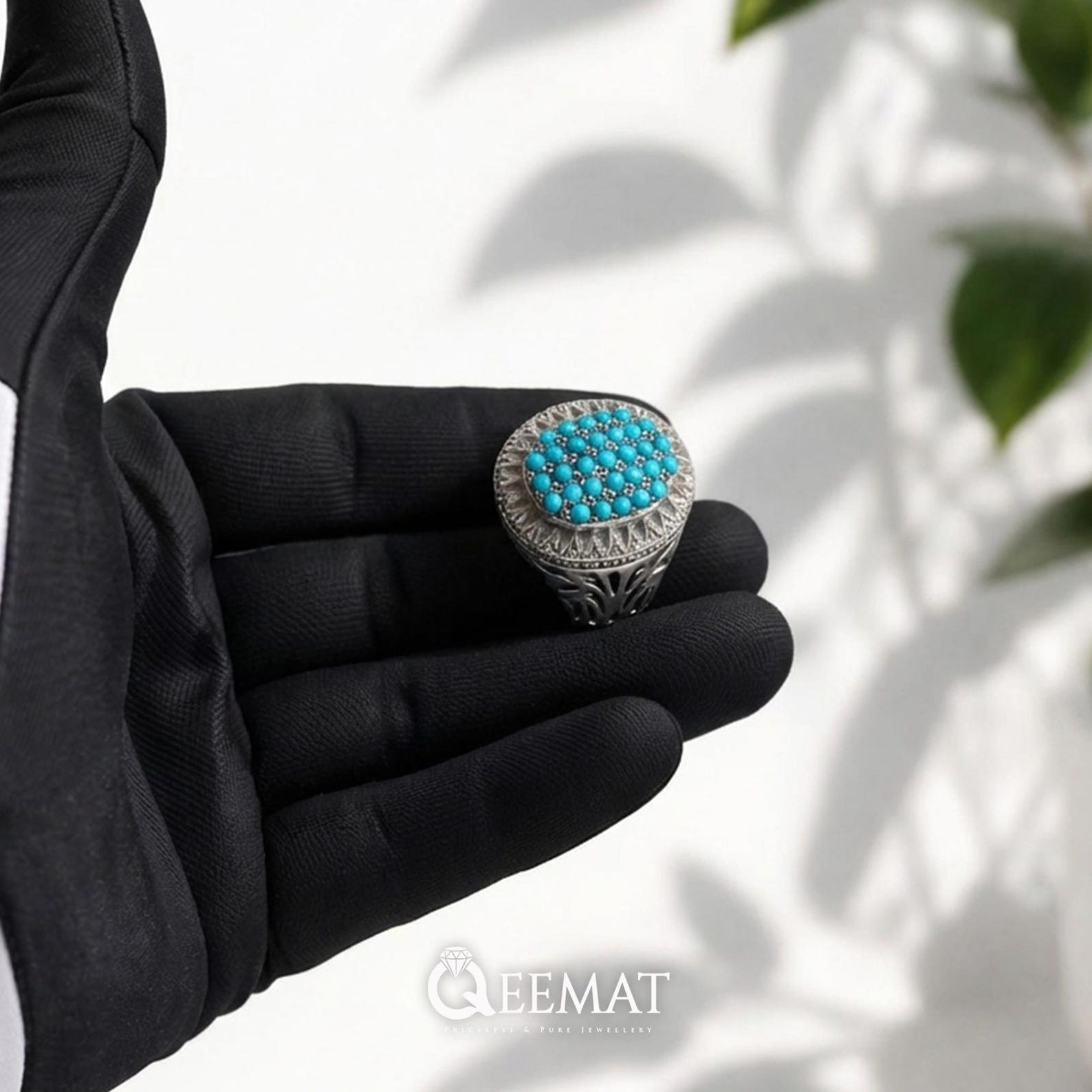 Mens Sleeping Beauty Turquoise Ring - Handmade Sterling Silver Ring ...
