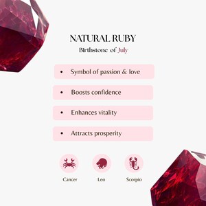Anel de Rubi Masculino Feito à Mão – Anel em Prata 925 com Pedra de Nascimento de Julho – Anel Retangular de Rubi Natural imagem 2