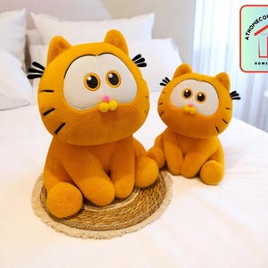 Cartoon Cat Plush Doll | Soft Stuffed Animal Plushies | Home and Living Room Accent | Cute Companion Cushion Toy | Housewarming Gift Idea