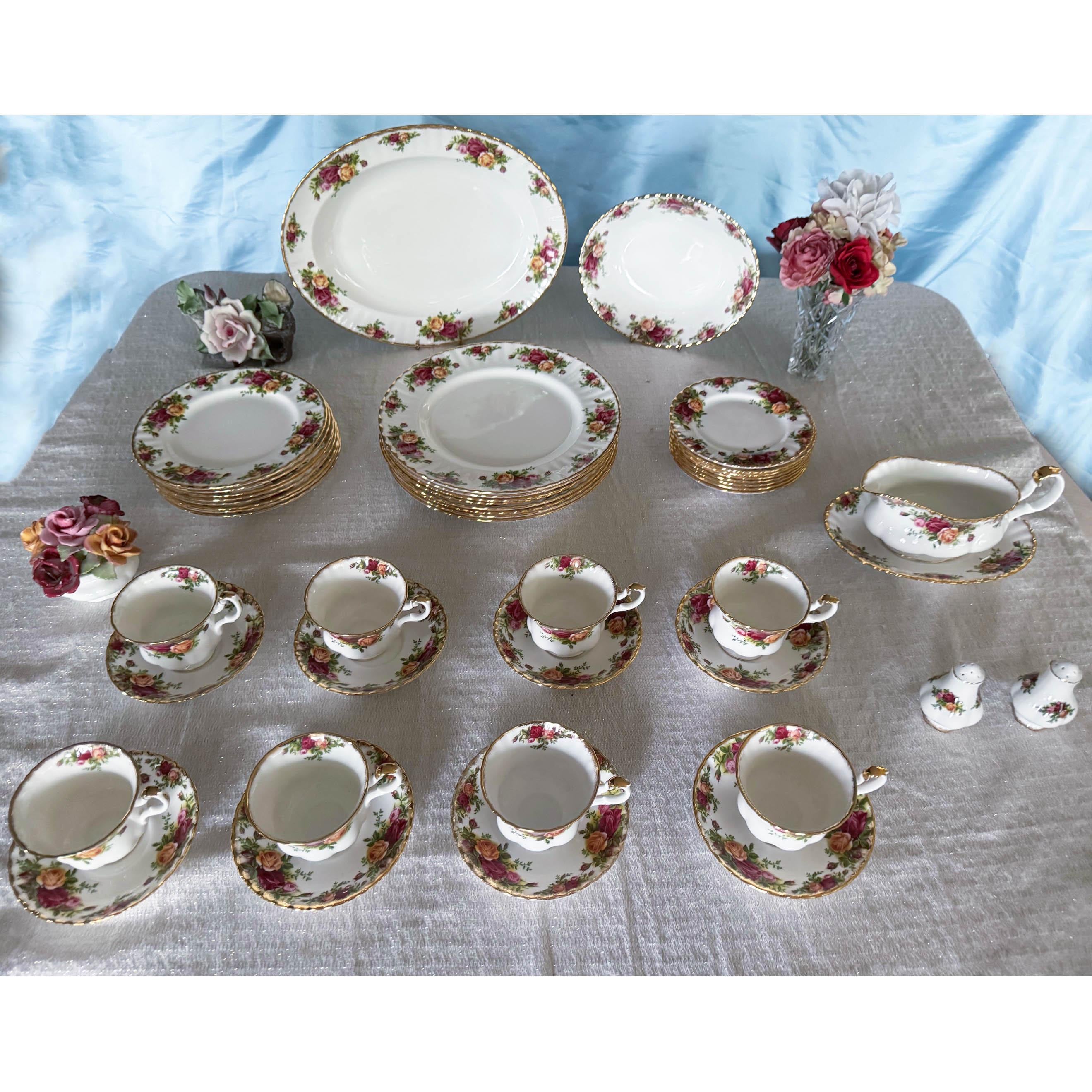 Set of 8 Old Country Rose Serving China - Etsy