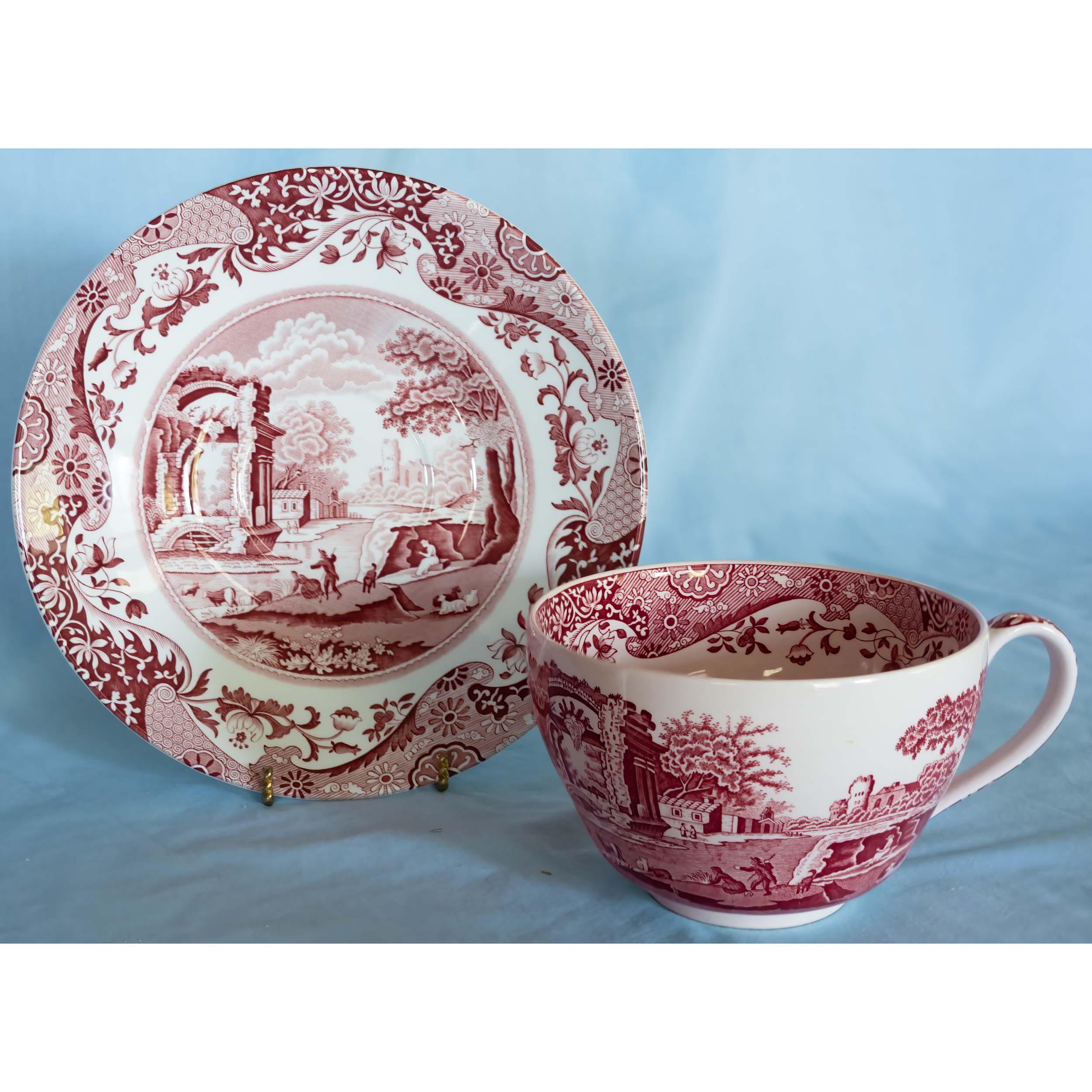 Red Italian Spode - Etsy