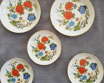 Aynsley Bone China Trinket Plates. Set of 5. Vintage. Made in England