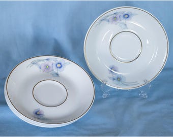 Haengnamsa (Fashion Ware) Flower Pattern Saucers. Set of 6. Made in South Korea