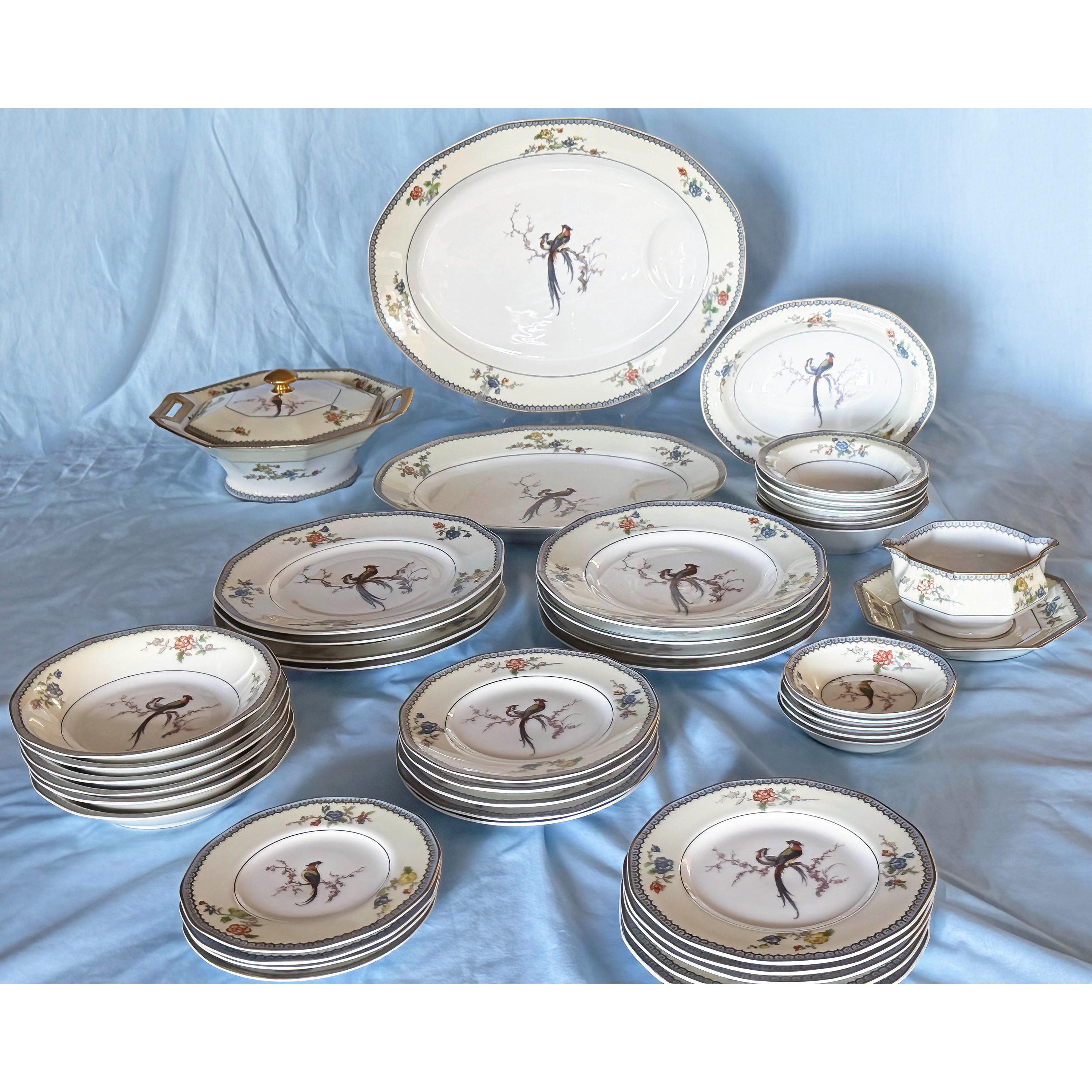 Antique Theodore Haviland Limoges Chambord Pattern Dinnerware. 44