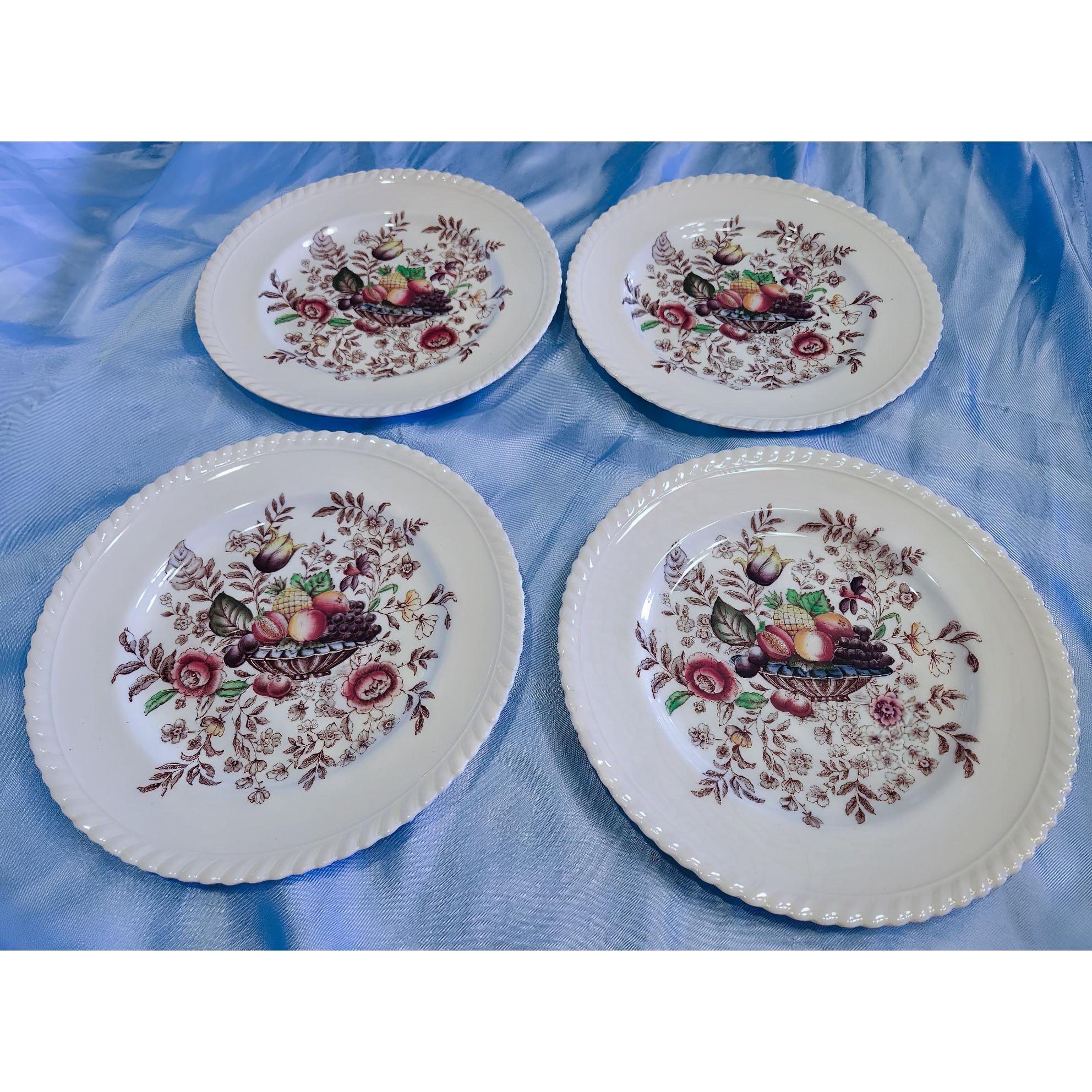 Johnson Bros Windsor Ware Salad Plates. Pomona Pattern. Set of 4